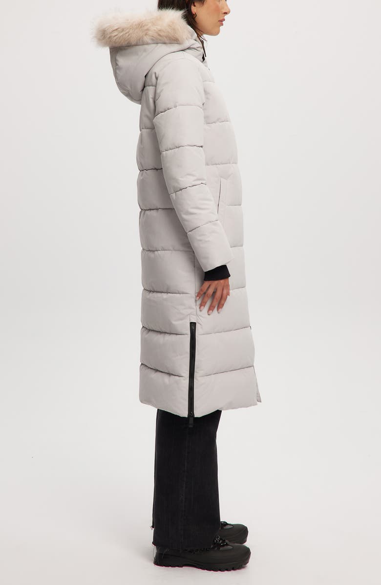 Noize Winter Long Parka with Faux Fur Trim, Alternate, color, Snow