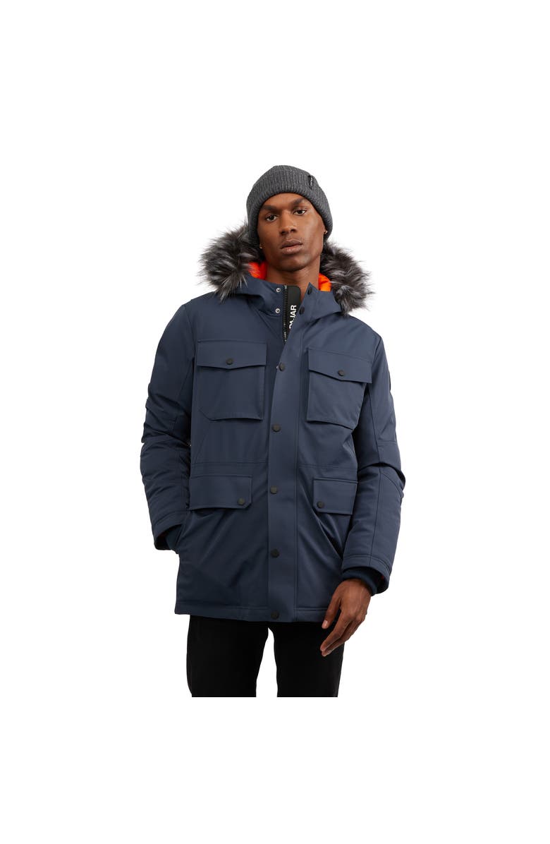 Pajar Soren Mid Length Parka with Fixed Hood and Detachable Faux Fur, Main, color, 