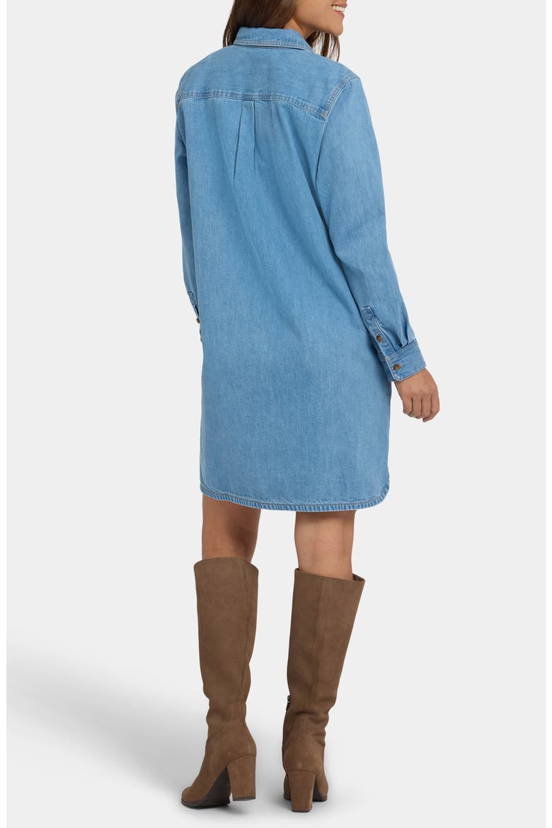 Reese Long Sleeve Denim Shirtdress, Alternate, color, LIGHT INDIGO