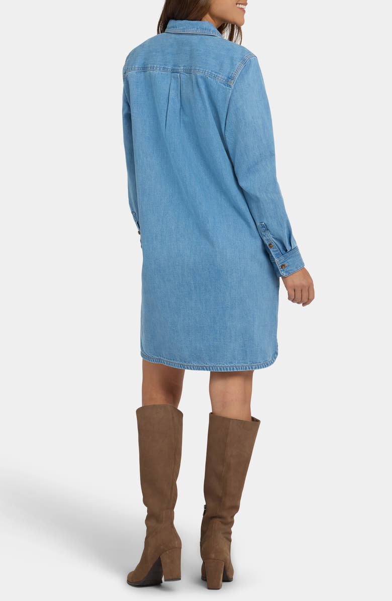 NYDJ Reese Long Sleeve Denim Shirtdress, Alternate, color, Light Indigo