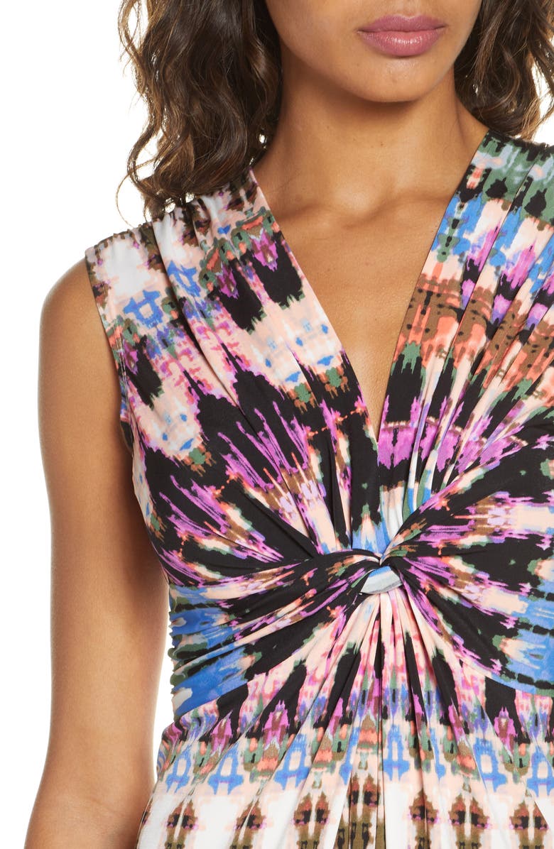 Eliza J Sleeveless Knot Detail Maxi Dress, Alternate, color, 