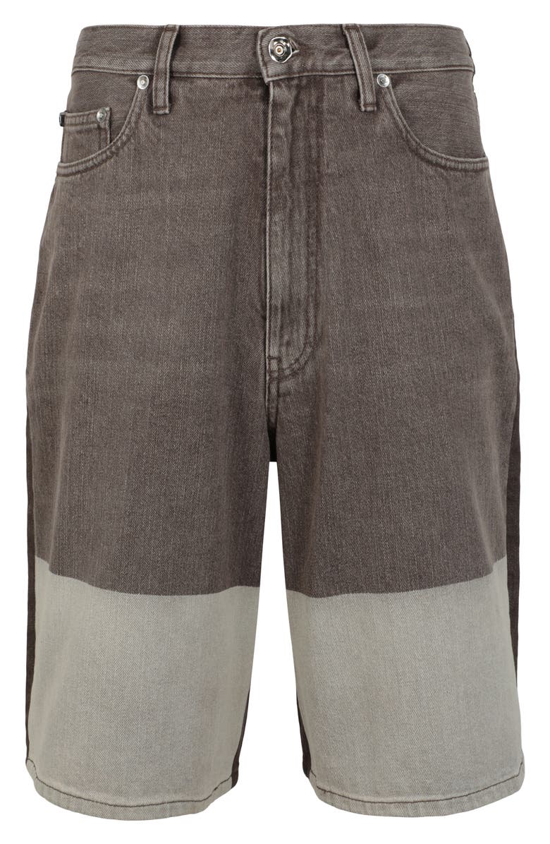 Off-White Diagonal Pocket Skate Denim Shorts, Main, color,