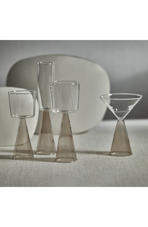 Zodax Viterbo Set Of 4 White Wine Glasses In Transparent