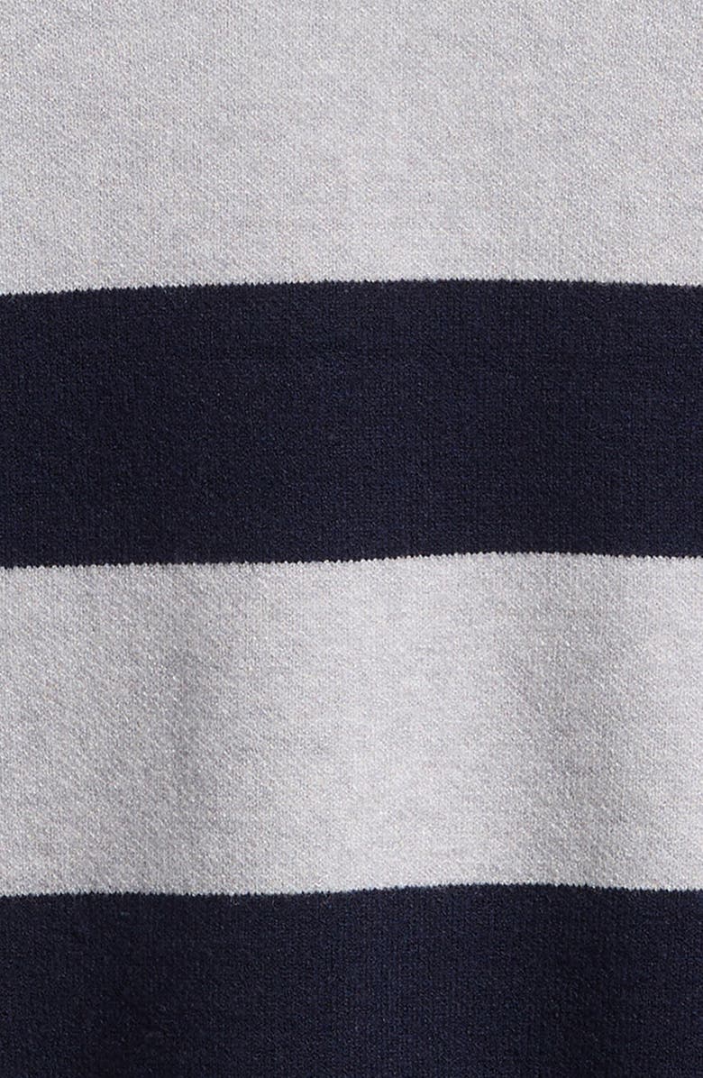 Freshman Kids' Stripe Johnny Collar Rugby Sweater, Alternate, color, Navy Grey Stripe