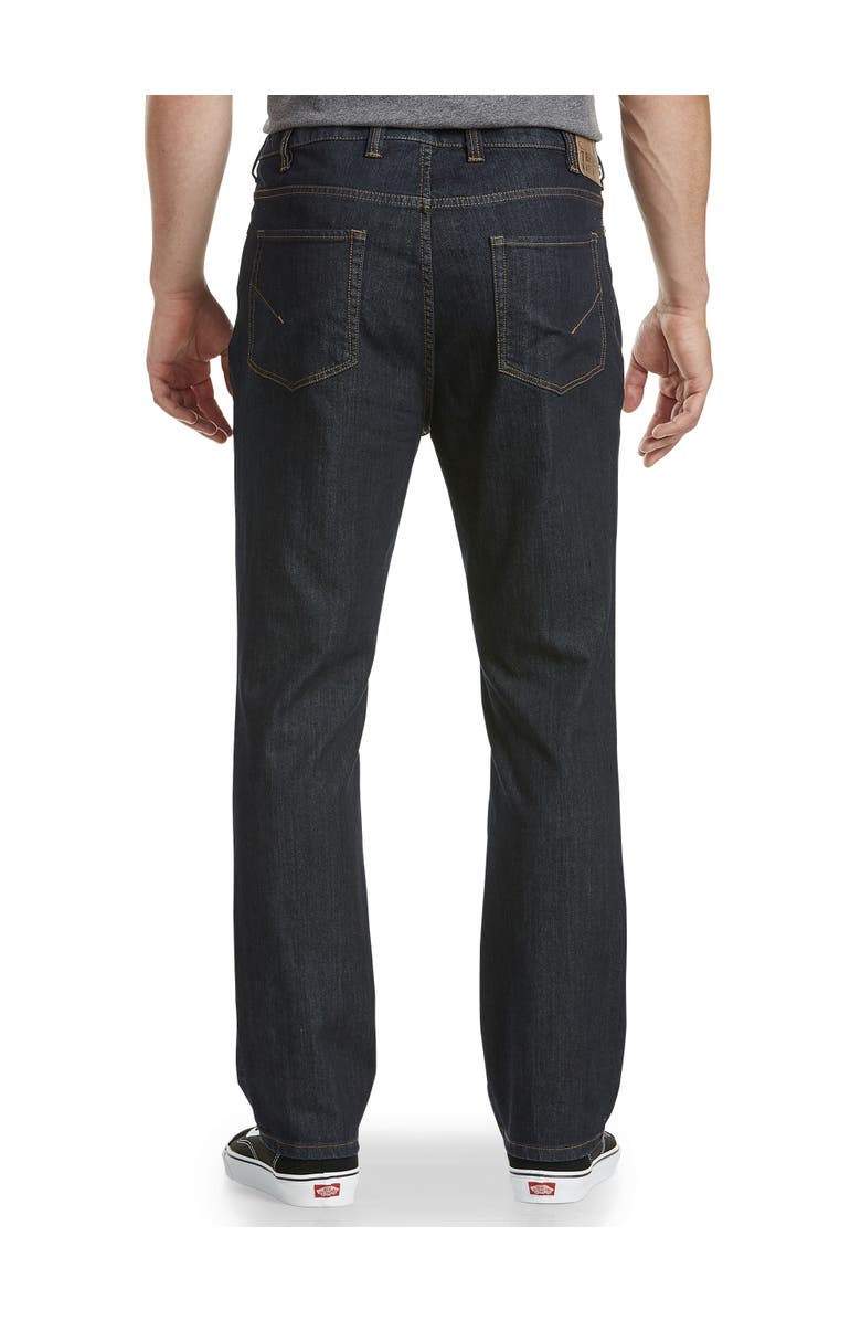 True Nation by DXL Big & Tall Dark Rinse Eco Athletic-Fit Stretch Jeans, Alternate, color, Dark Rinse
