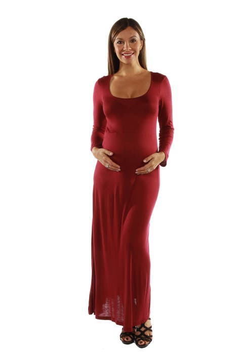 Long Sleeve Maternity Maxi Dress