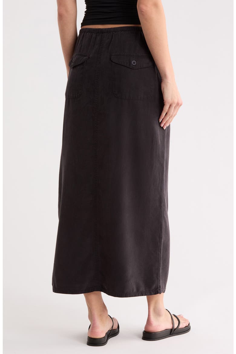 Ana Side Slit Midi Skirt, Alternate, color, BLACK