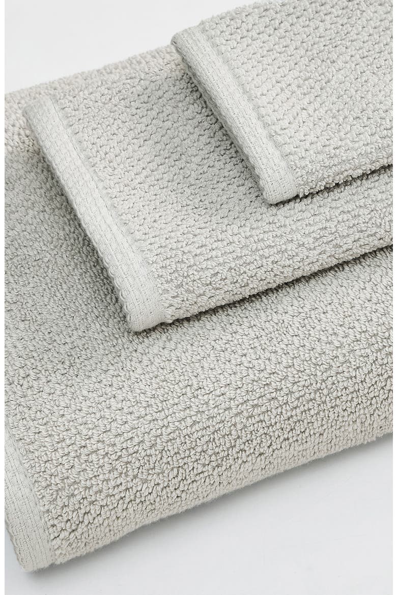 Cotton 6-Piece Textured Towel Set, Alternate, color, LIGHT GREY