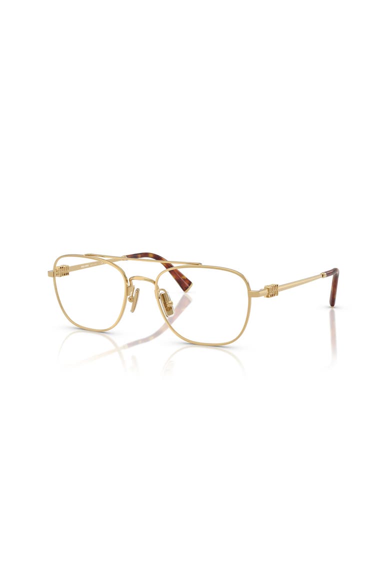 51mm Square optical glasses, Main, color, Gold