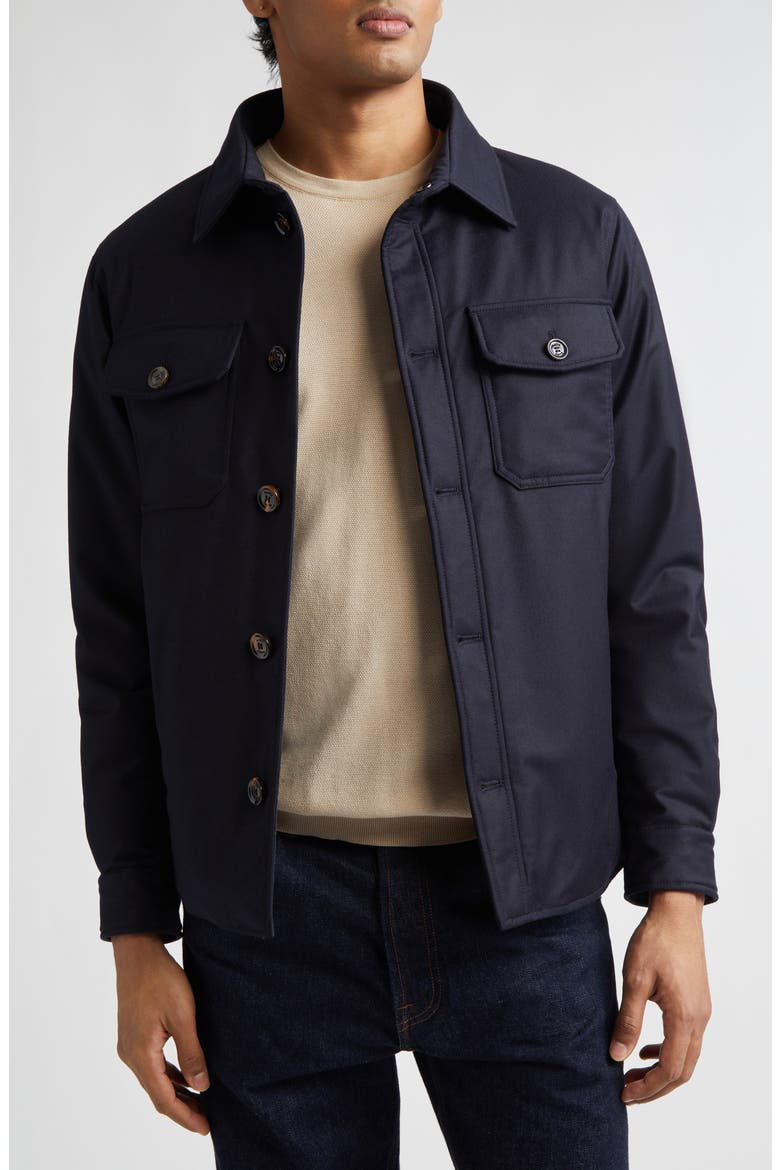 Duino Waterproof Virgin Wool & Cashmere Jacket, Alternate, color, BLUE
