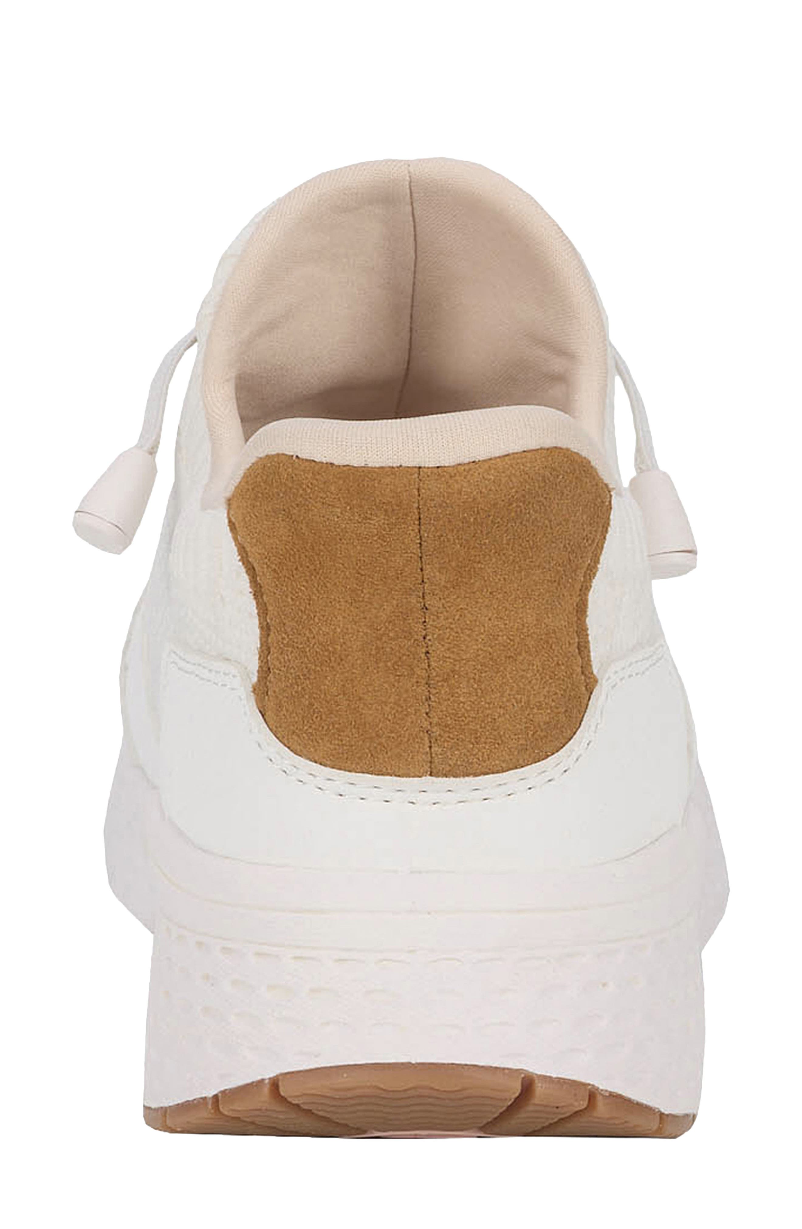 DREW Bobbie Lace-up Sneaker, Alternate, color, White Suede Combo