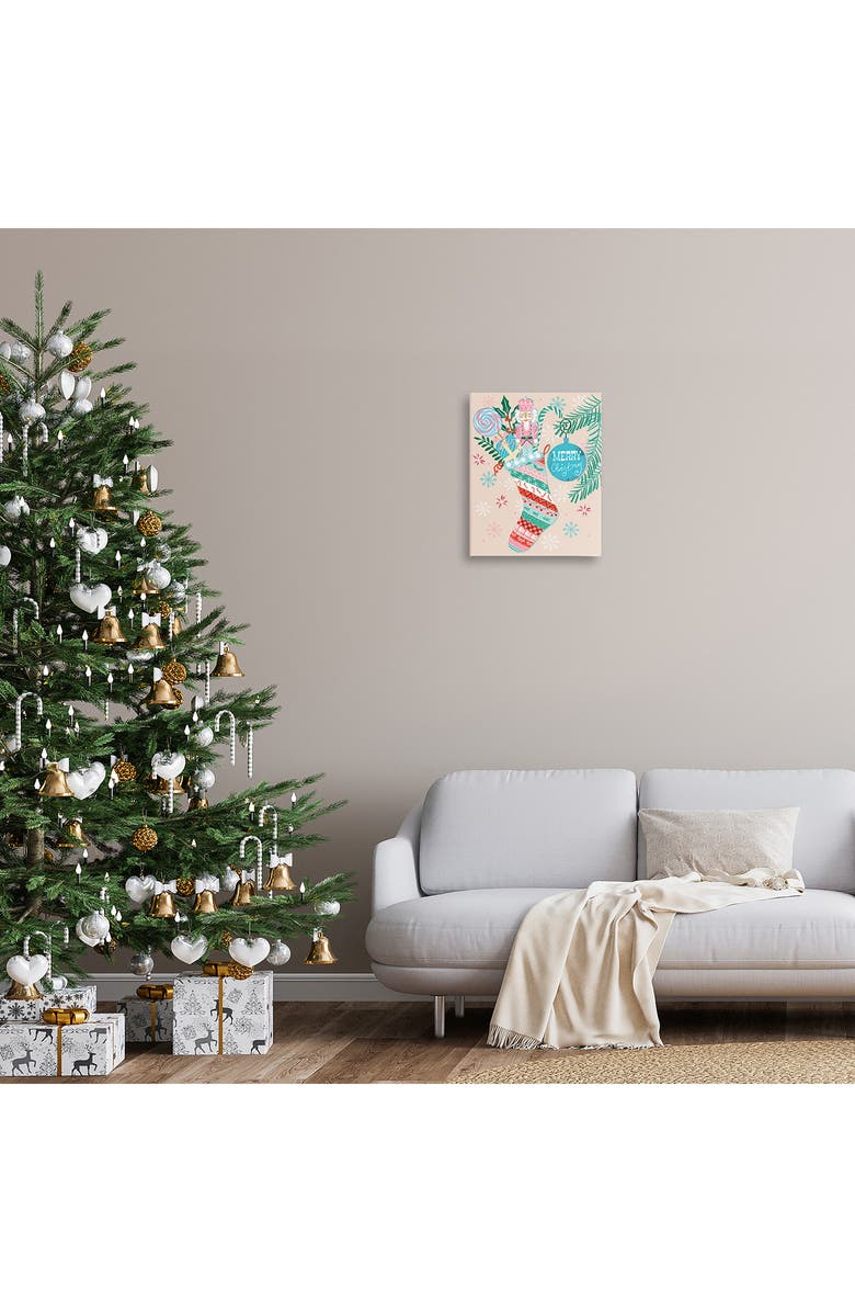 Stupell Industries Festive Stockings Canvas Wall Art, Alternate, color, Multi-Color
