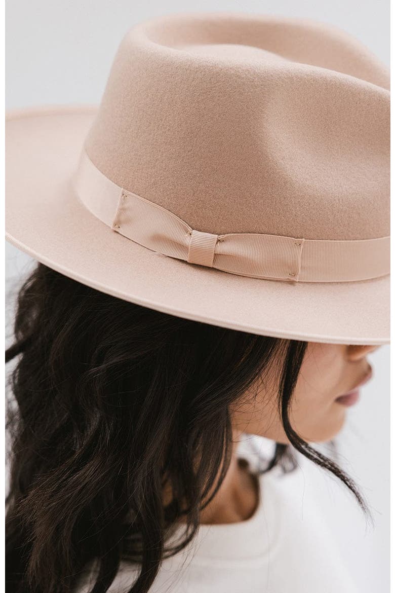Monroe Rancher Wool Fedora Hat, Alternate, color, Nude