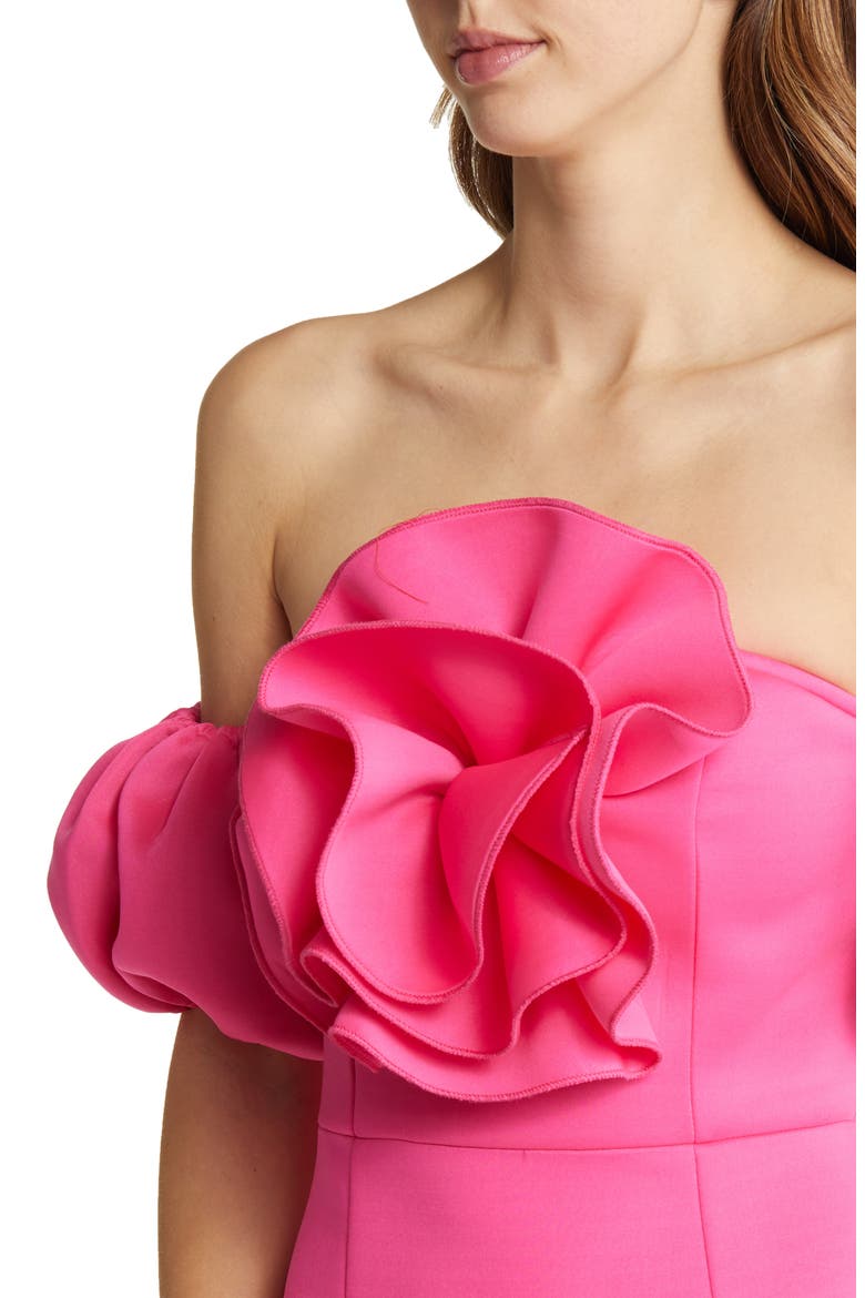 Norma Rosette Off the Shoulder Dress, Alternate, color, PINK