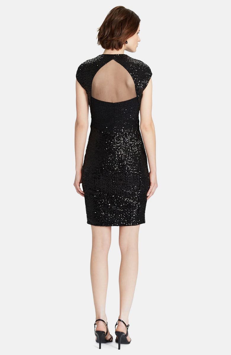Lauren Ralph Lauren Sequin Back Cutout Dress, Alternate, color,