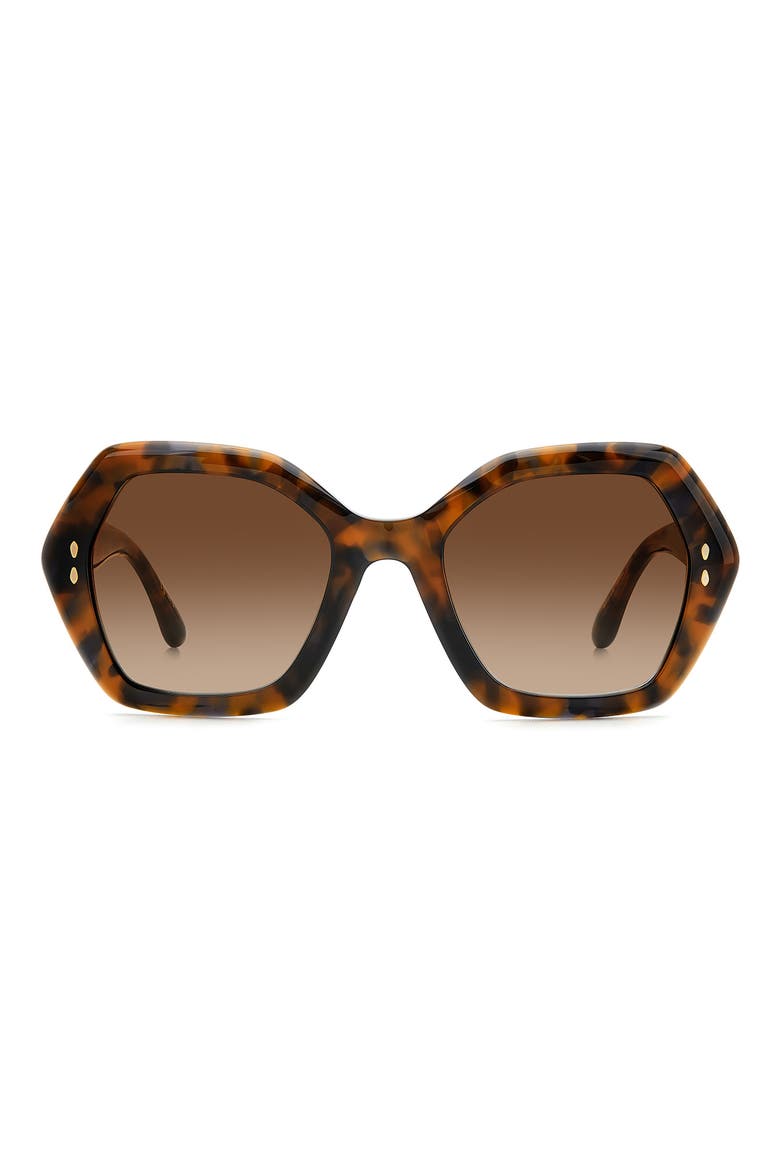 53mm Square Sunglasses, Main, color, BROWN HAVANA