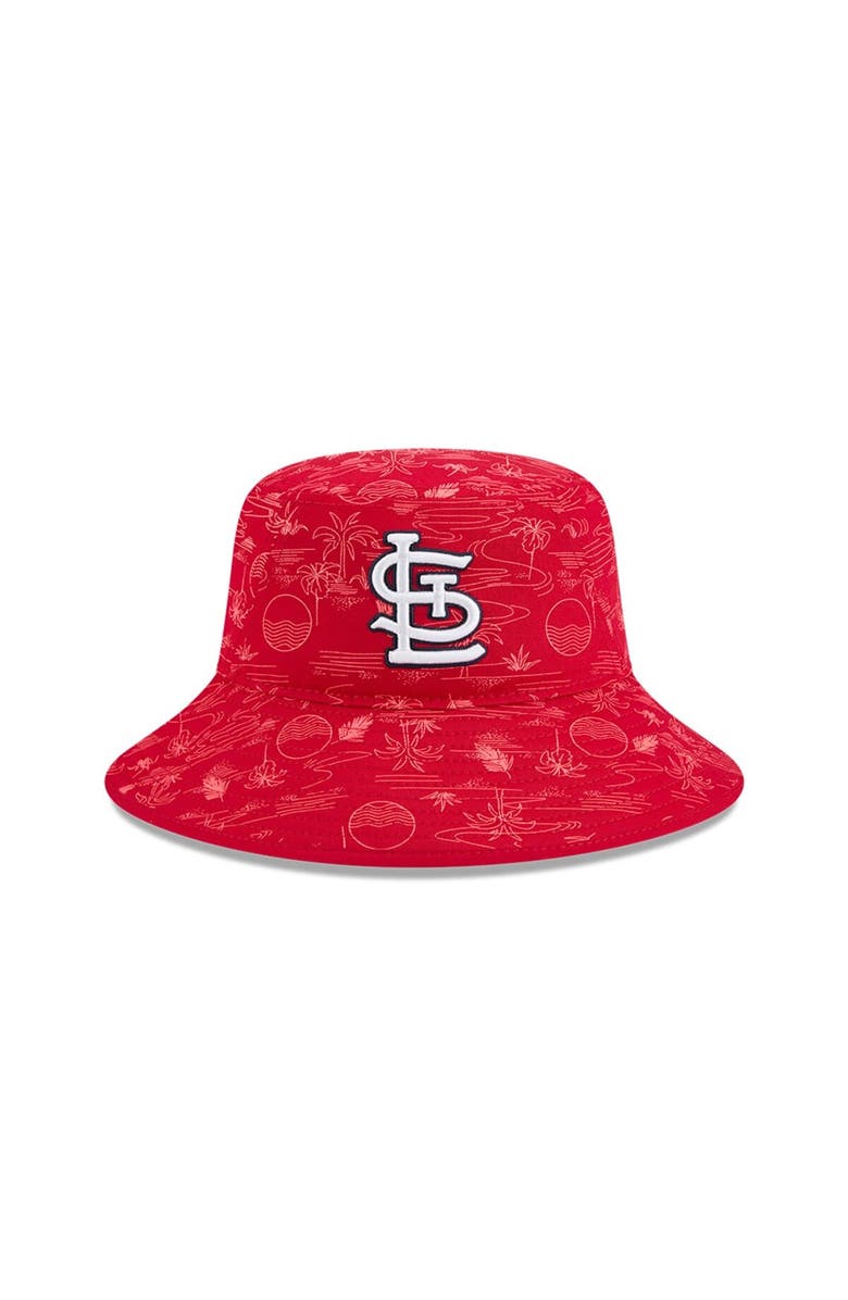 New Era Youth New Era  Red St. Louis Cardinals 2025 Spring Training All Over Print Bucket Hat, Alternate, color, 