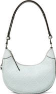 Tory Burch T-Monogram Embossed Crescent Shoulder Bag