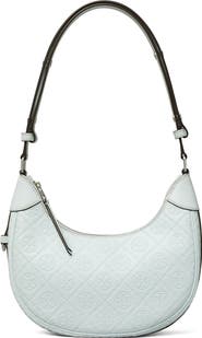 Tory Burch T-Monogram Embossed Crescent Shoulder Bag