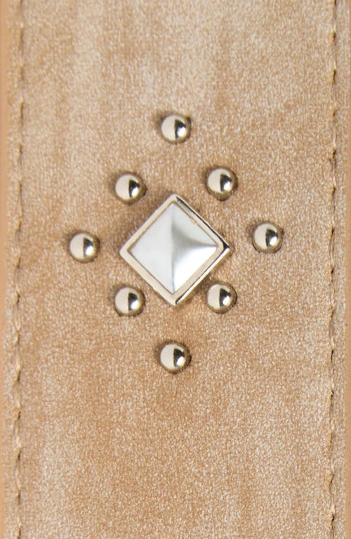 Steve Madden Textured Faux Leather Belt In Beige