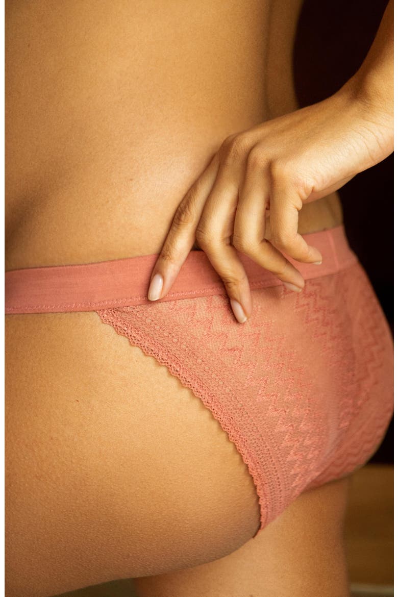 Serena Lace Maternity Bikini, Alternate, color, TERRACOTTA