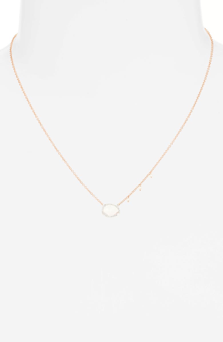 Meira T Morganite & Diamond Pendant Necklace, Alternate, color, 