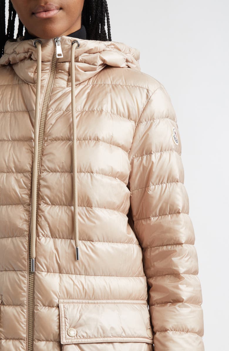 Moncler Jasmin Quilted Hooded Down Puffer Parka, Alternate, color, Neutral