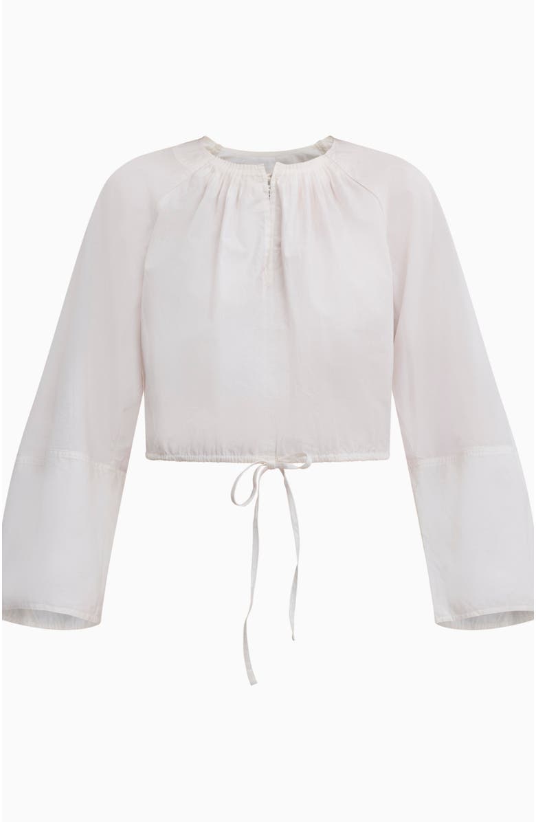 Rebecca Taylor Brielle Cropped Poplin Top, Alternate, color, Ivory