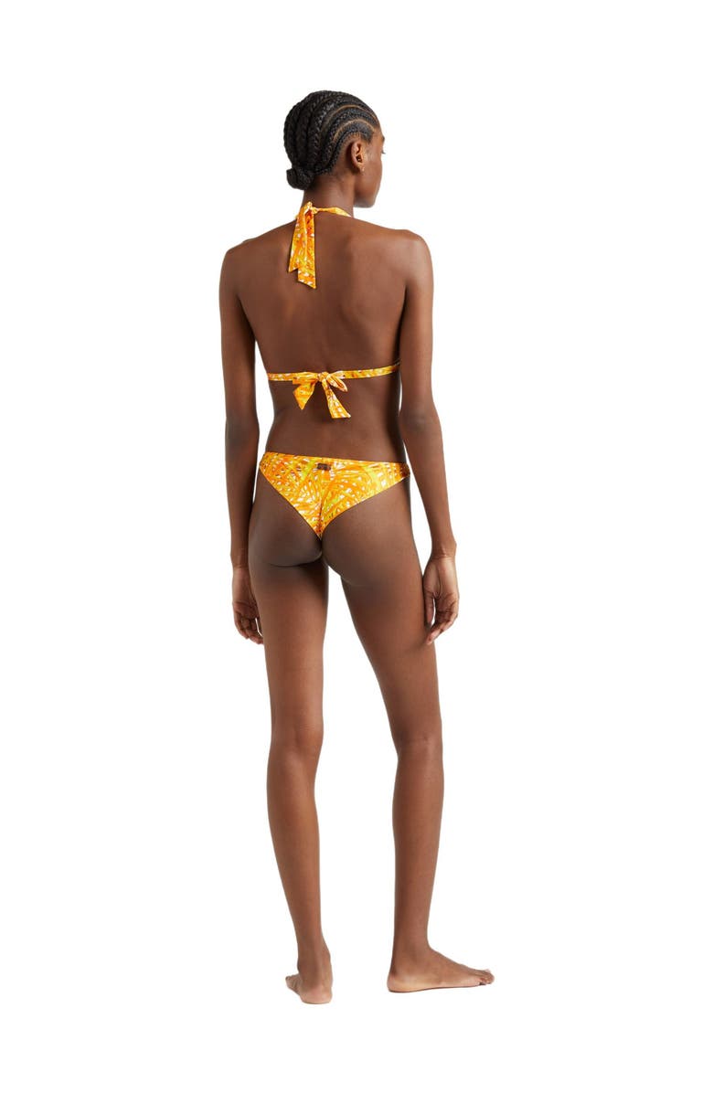 Vilebrequin Women's Palm Leaves Side Tie Jersey Bikini Top, Alternate, color, Mangue