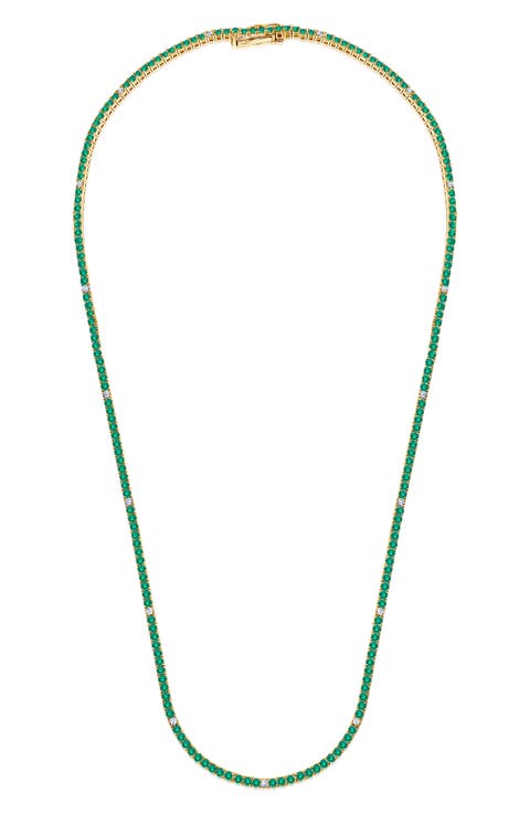 Cubic Zirconia Tennis Necklace