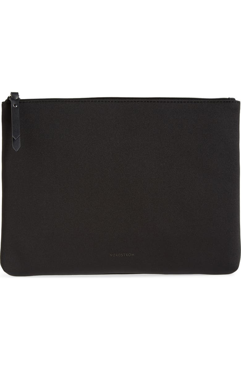 Nordstrom Neoprene Zip Top Pouch, Main, color,