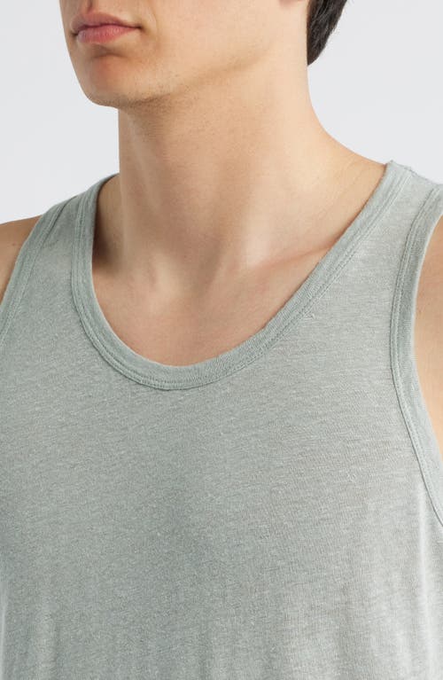 Alex Crane Linen Tank In Gray