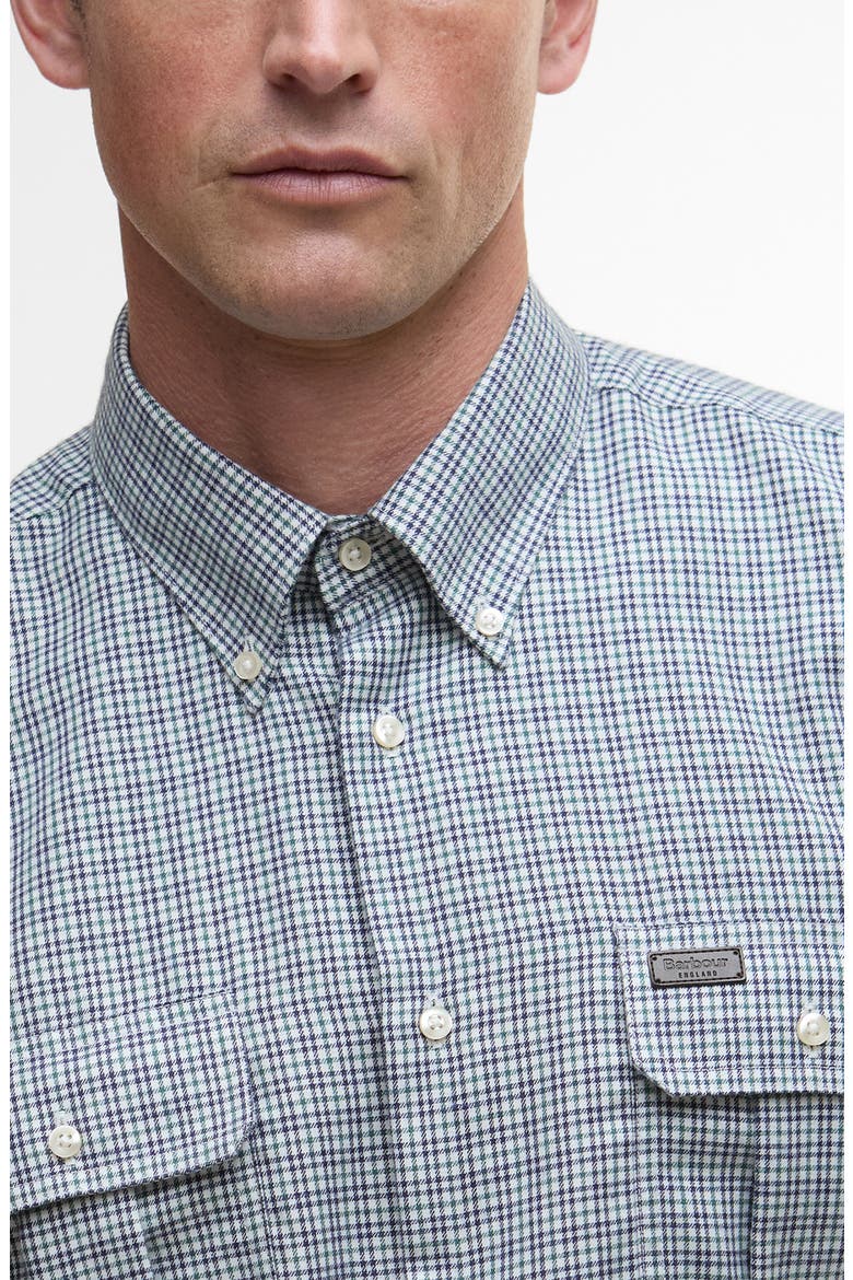 Fenn Performance Regular Fit Button-Down Shirt, Alternate, color, MALLARD GREEN