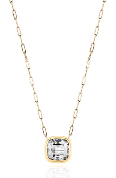 Manhattan Cushion Pendant Necklace