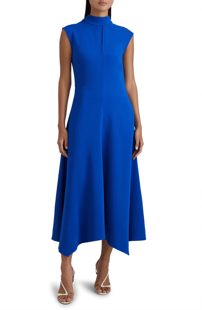 Reiss Jessa Side Ruched Asymmetric Dress, Main, color, Cobalt