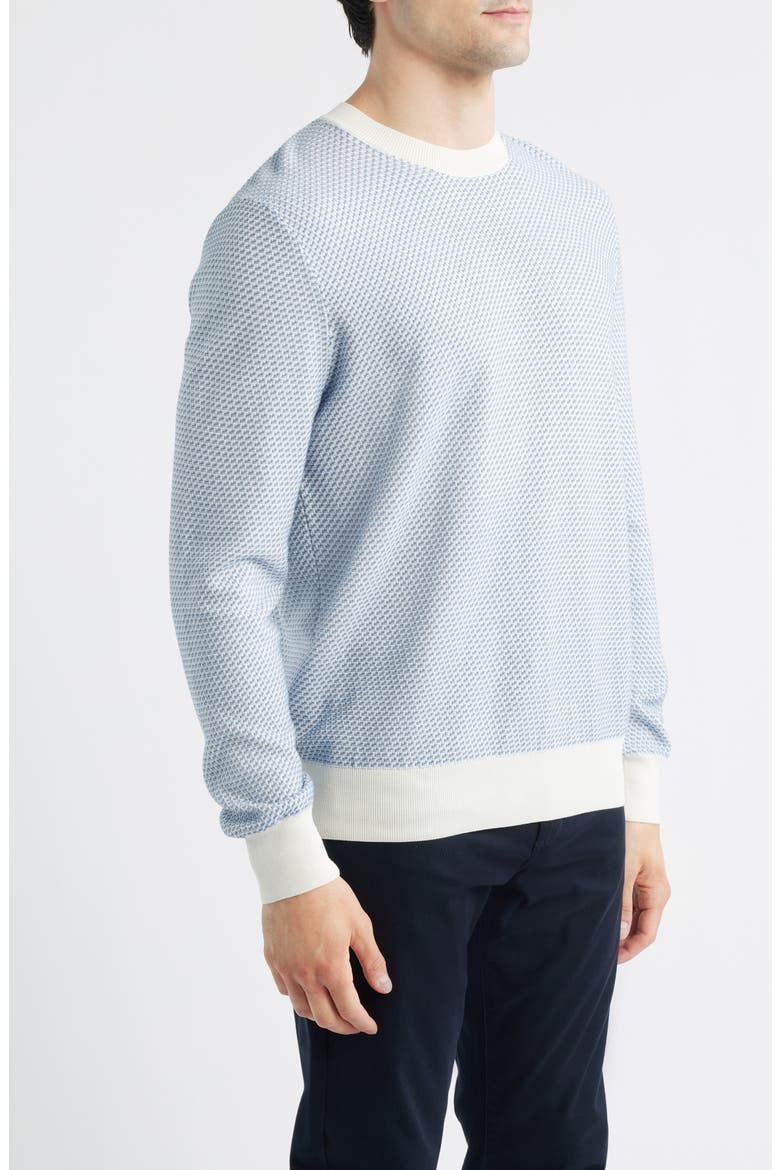Umino Silk & Cotton Blend Sweater, Alternate, color, OPEN WHITE