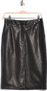 Veronica Beard Maxine Leather Pencil Skirt