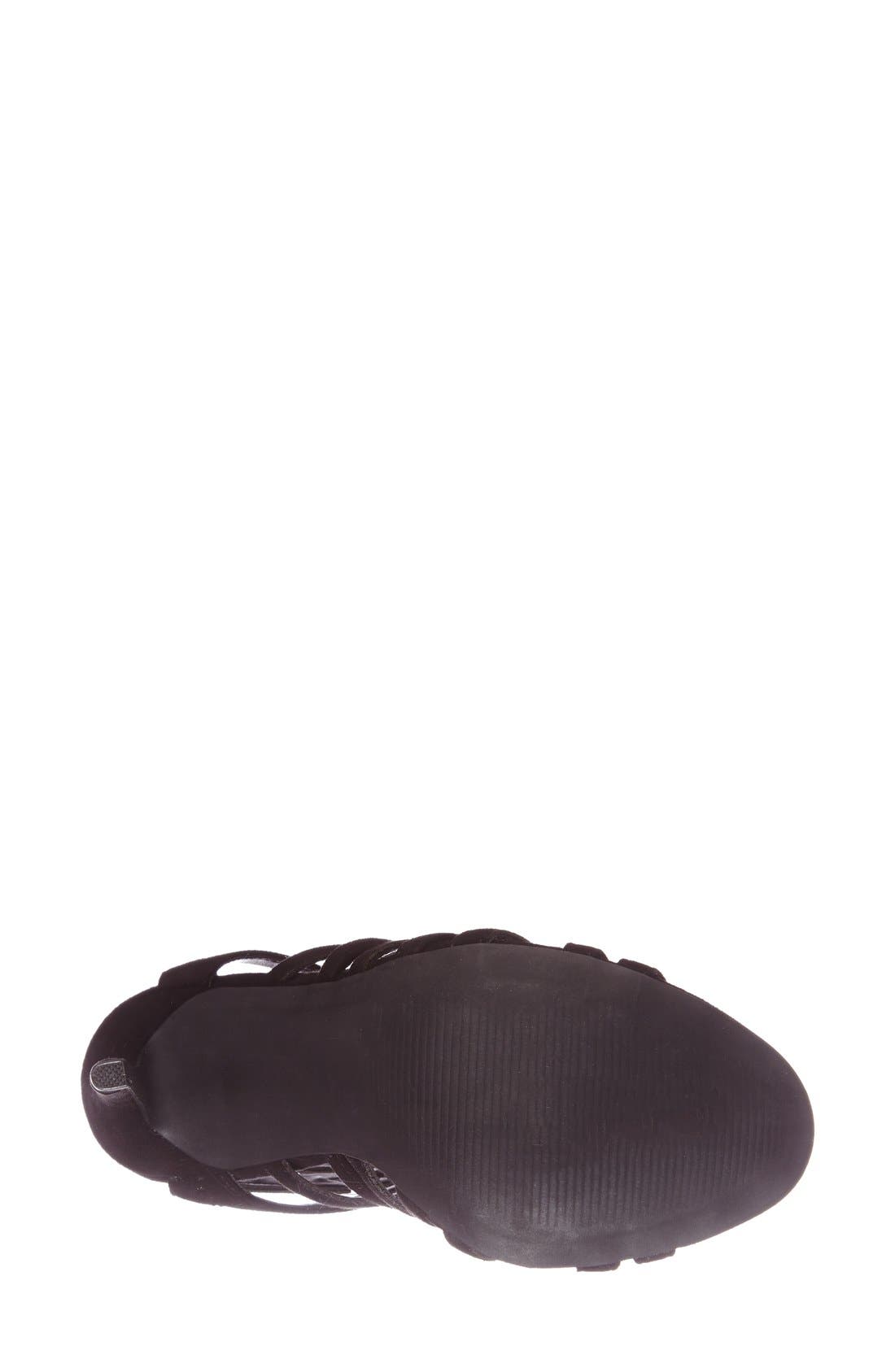 'Rupa' Ghillie Sandal, Alternate, color, BLACK