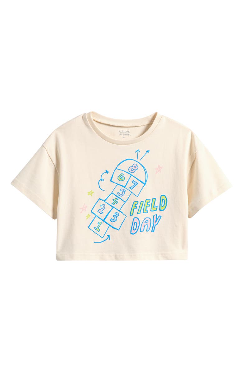 OTTER AVENUE Kid's Cotton T-Shirt, Main, color, Wishbone Hopscotch