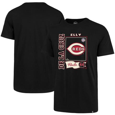 Men's '47 Elly De La Cruz Black Cincinnati Reds Graphic T-Shirt