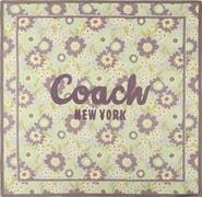 COACH Laurel Floral Script Silk Scarf