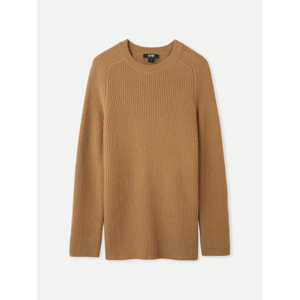 Gobi Mongolian Cashmere Cashmere Sweater With Side Zipper In Almond