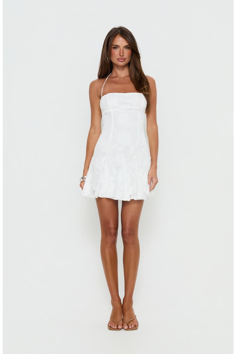 Delamere Halter Minidress, Alternate, color, WHITE BURNOUT
