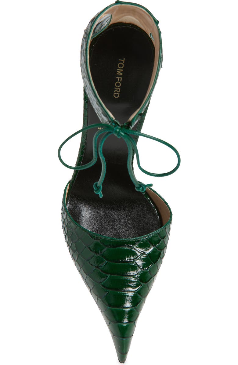 TOM FORD Ankle Tie Pump, Alternate, color, Emerald Green