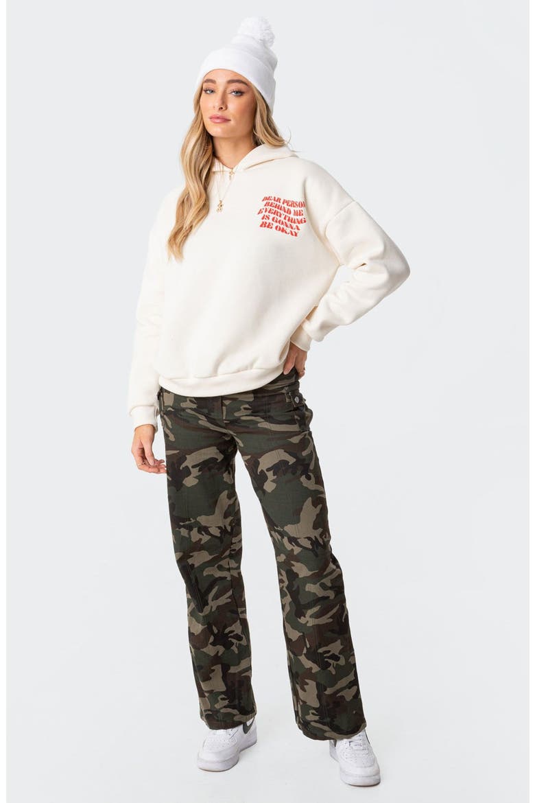 Everything's OK Hoodie, Alternate, color, CREAM