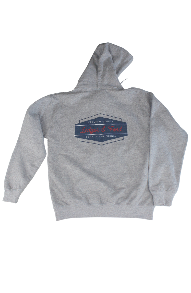 Ledger & Ford Retro Hoodie, Alternate, color, Light Grey