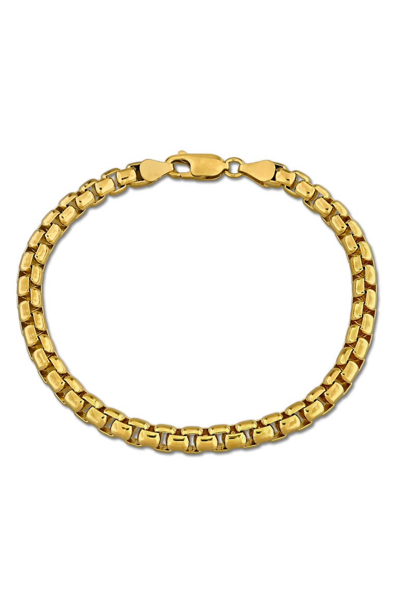 DELMAR Box Link Chain Bracelet, Main, color, Gold