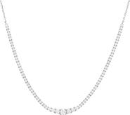 BY ADINA EDEN CZ Half Graduated Tennis Necklace