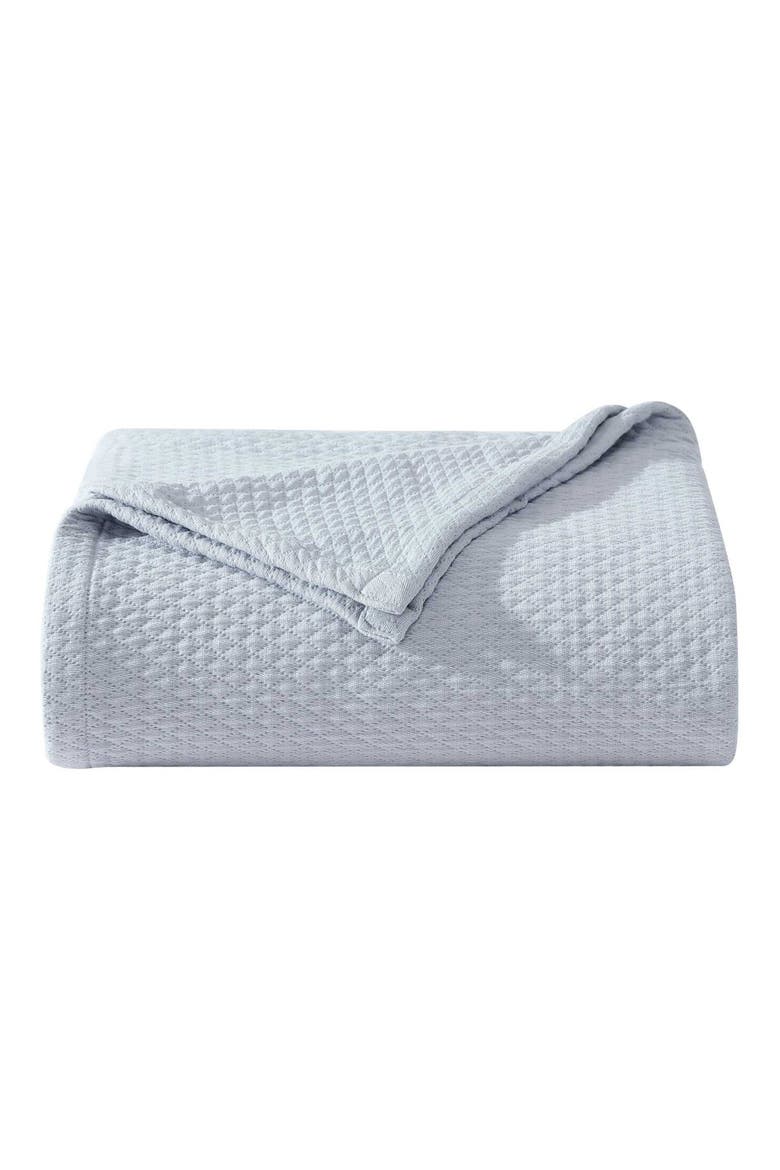 Matelassé Cotton Jacquard Blanket, Main, color, LIGHT GREY