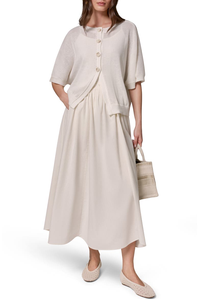 Easy Short Sleeve Cardigan, Alternate, color, SANDSTONE